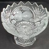 Cut crystal stemmed bowl