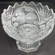 Cut crystal stemmed bowl