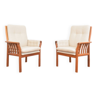 Fauteuils Mid-Century en Teck, Danemark, 1970s, Set de 2