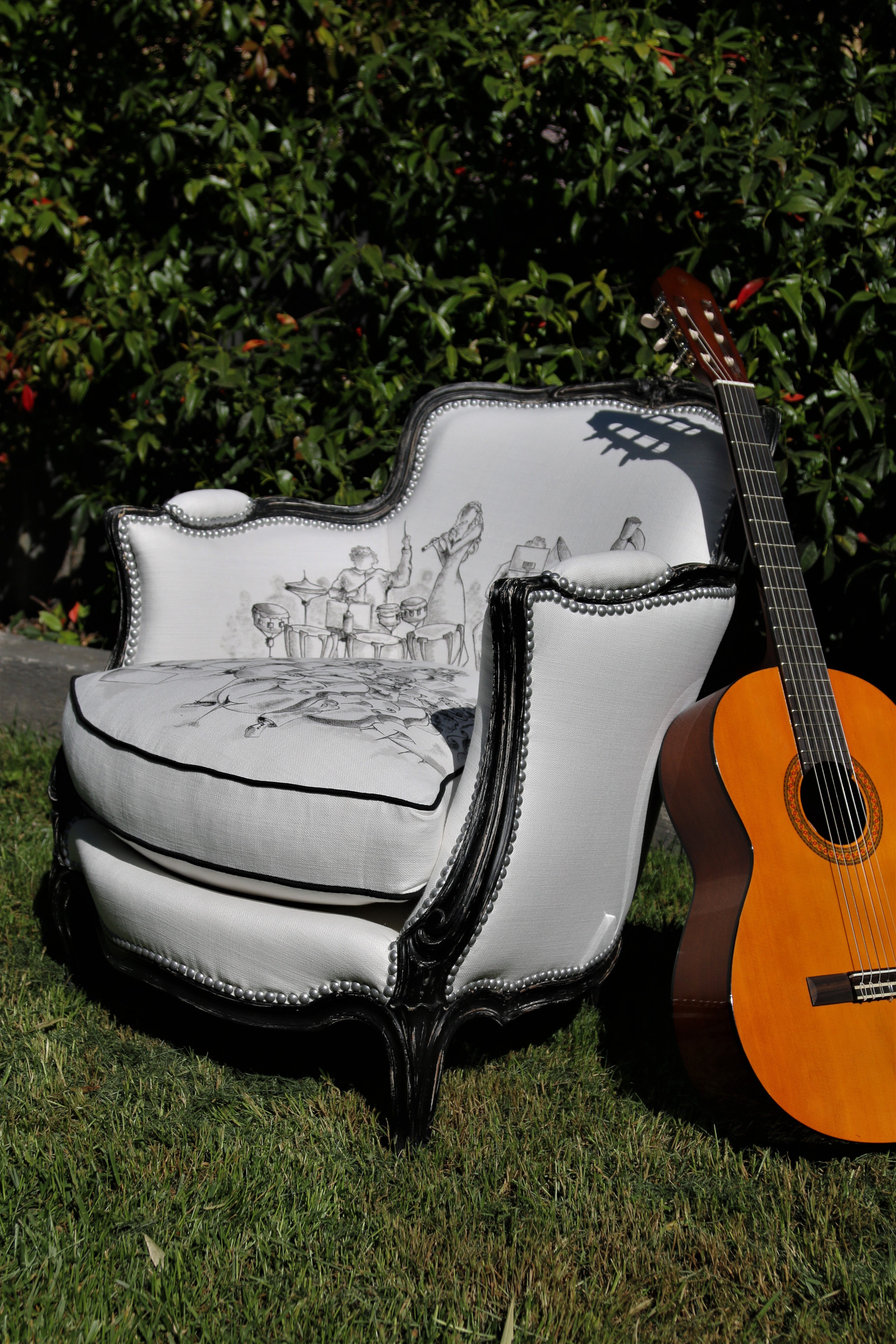 Louis XV style bergère revamped