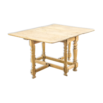 Swedish antique drop leaf dining table