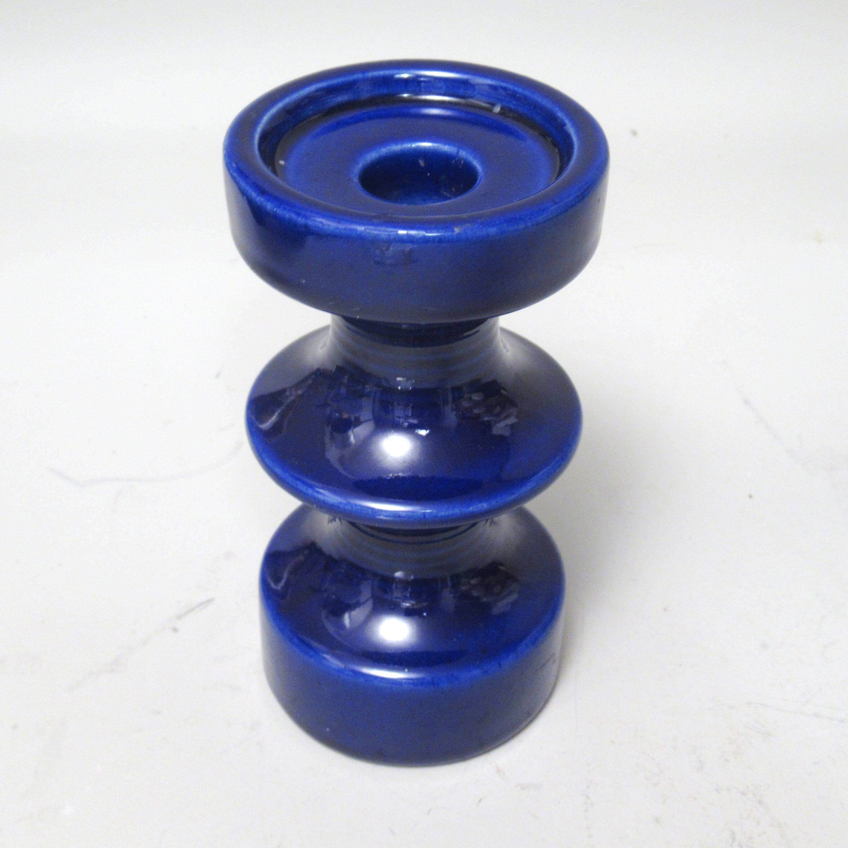 Cari Zalloni Blue Candle Holder 1960s