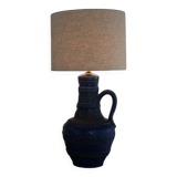 Beautiful sixties blue ceramic floor / table lamp