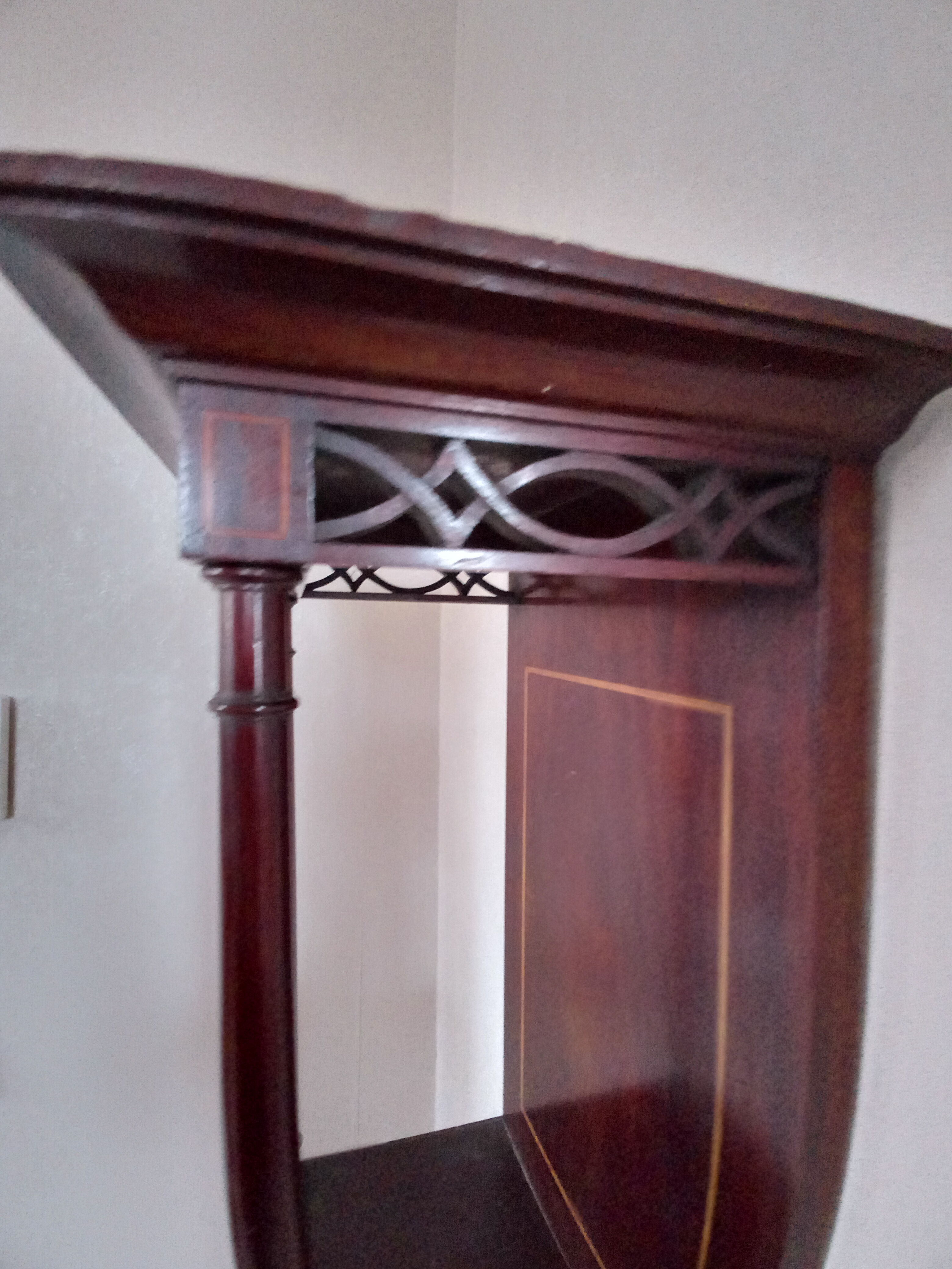 Mahogany wall shelf