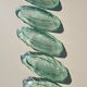 Set of 5 small pressed green glass dishes - Art Deco style / Wine