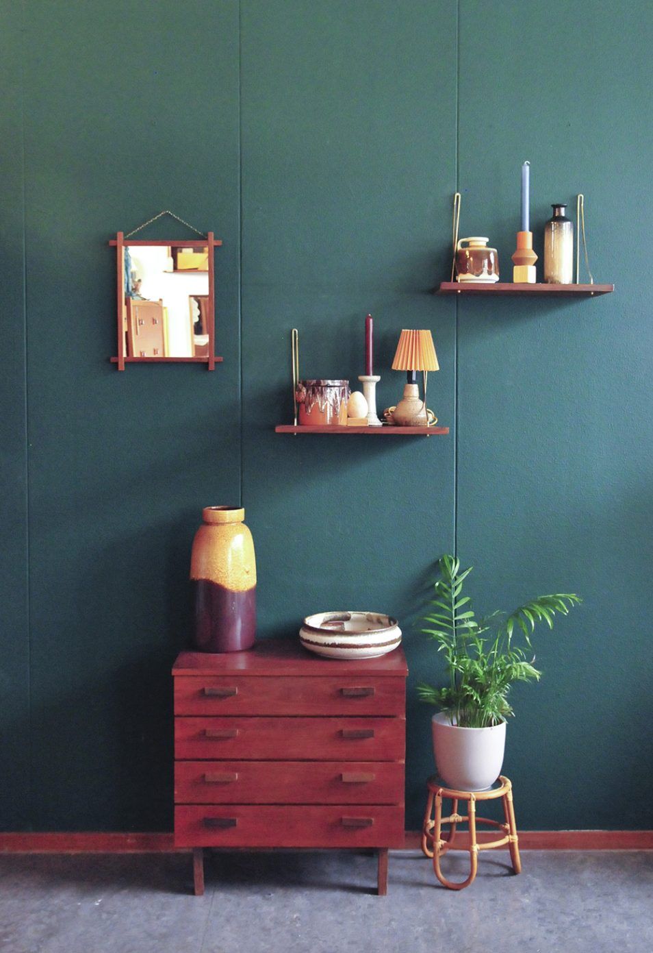 Narrow beige and black vase Denmark