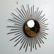 Vintage metal sunburst mirror 1970s