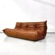Togo sofa in cognac cowhide by Michel Ducaroy for Ligne Roset.
