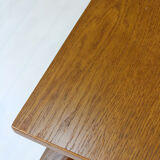 Oak coffee table with a glass top from Onv olomouc, 1970s