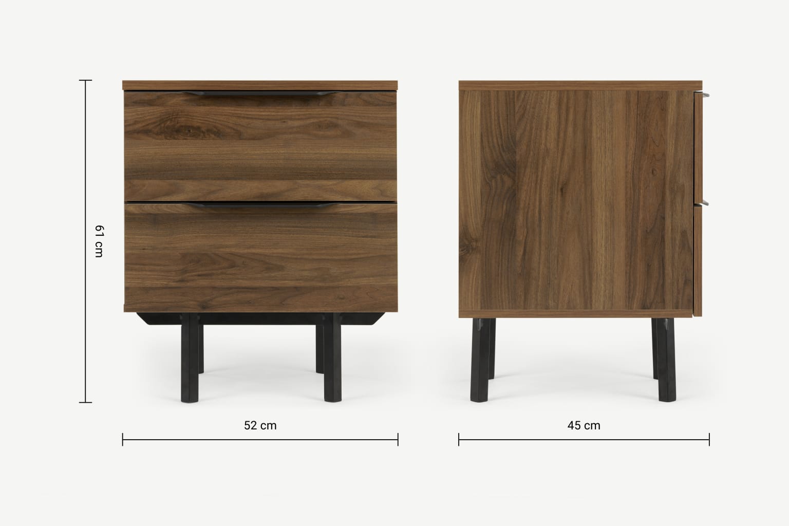 Pair of wooden nightstands
