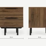 Paire de tables de nuit en bois