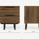 Paire de tables de nuit en bois