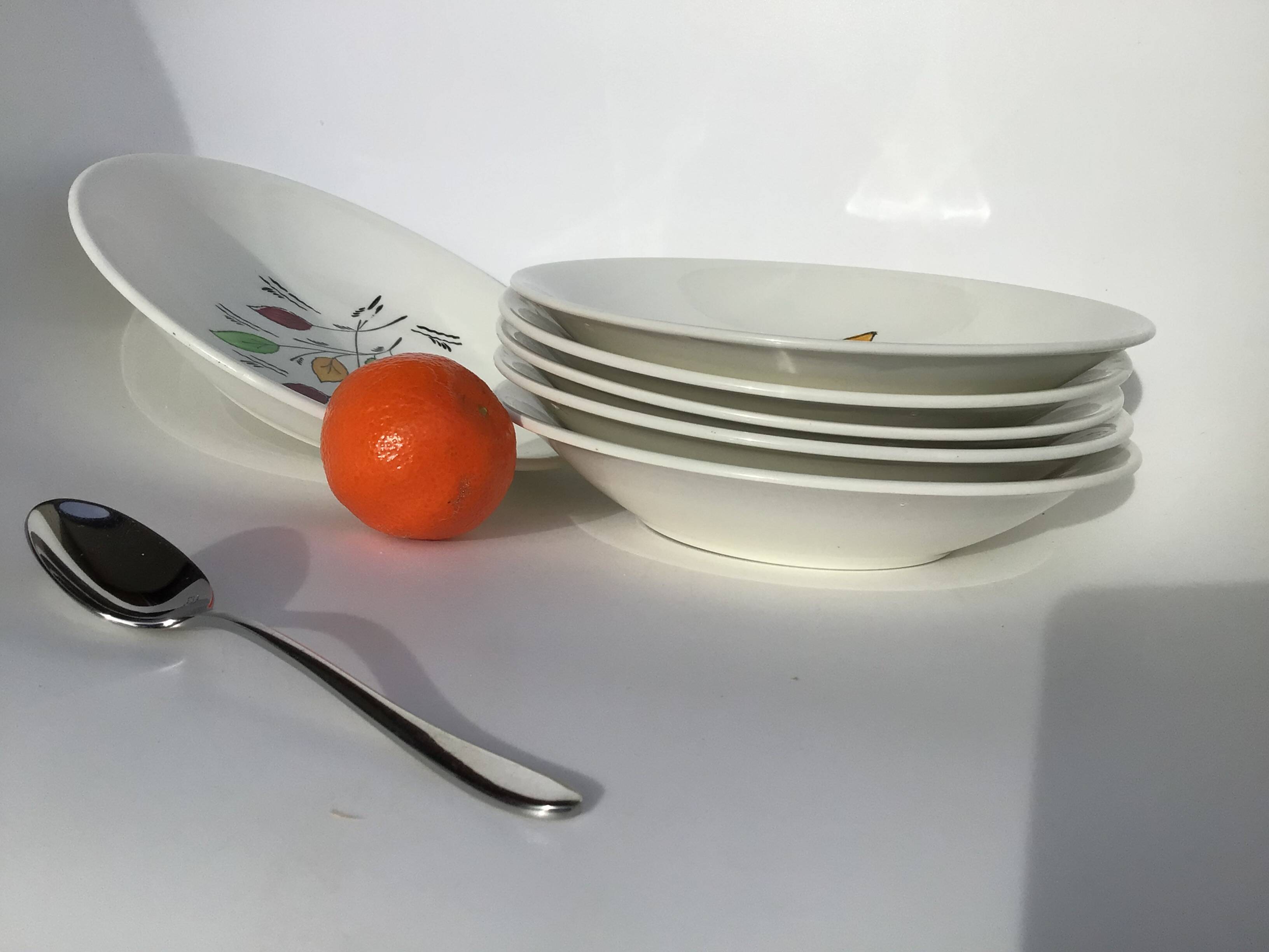 6 Gien soup plates, Gentilly model