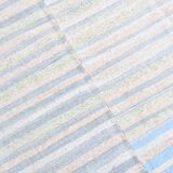 Light Blue & Off White Striped Kilim Rug, 230x310Cm