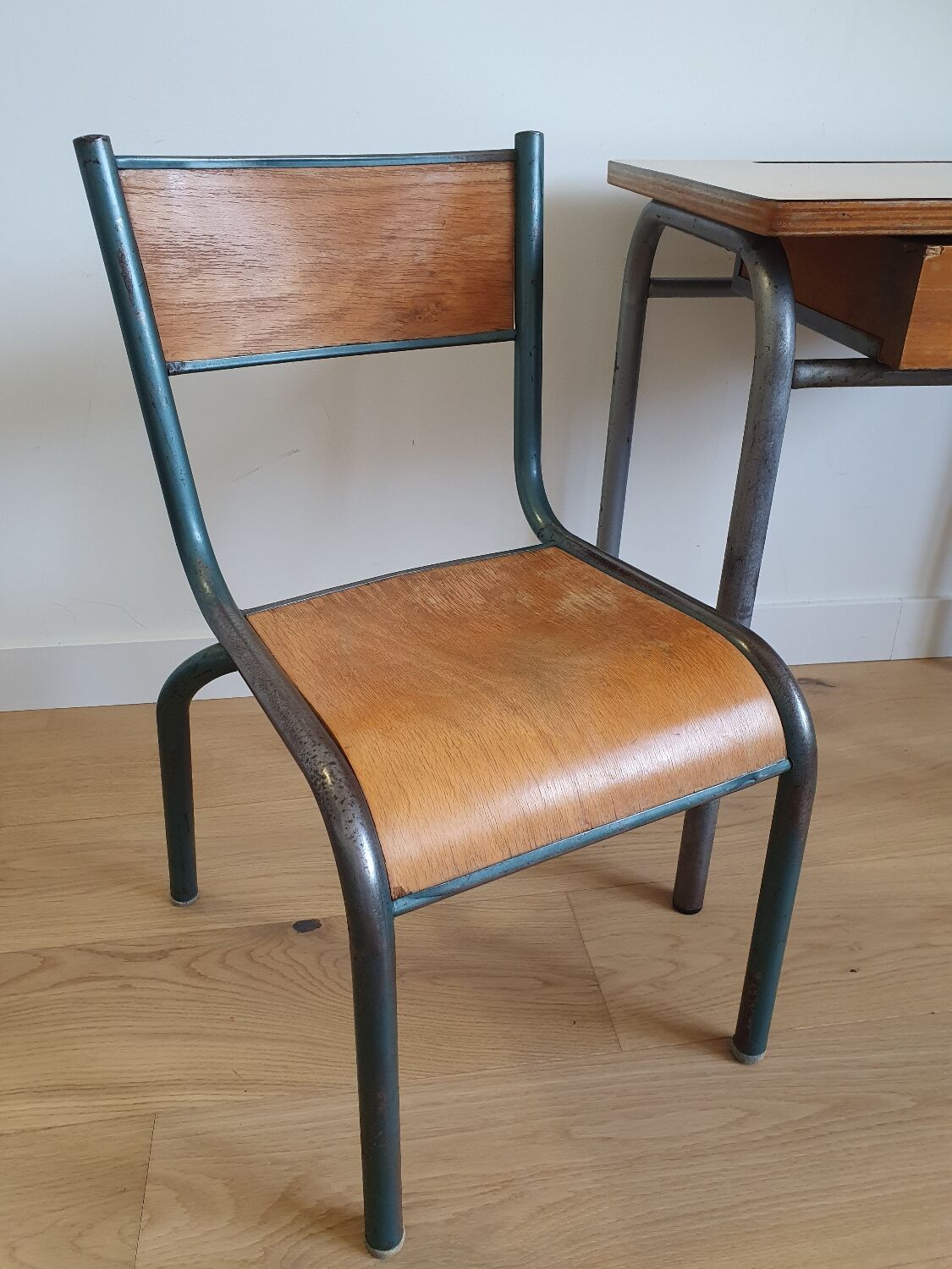 Vintage school desk and chair