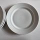 Set of 6 neo-classical pearl white porcelain dinner plates by Bareuther.