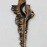 Brutalist bronze crucifix