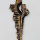 Brutalist bronze crucifix