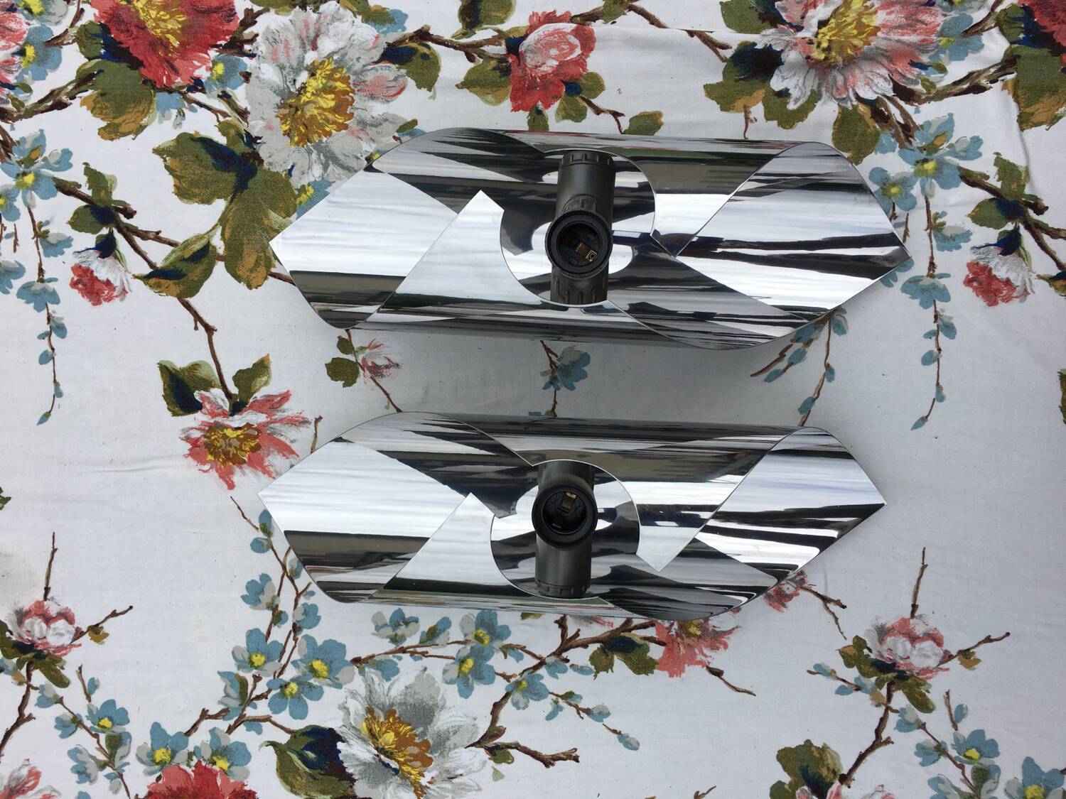 70s space age wall lights