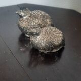 Silver-plated salt and pepper shakers