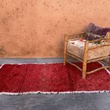 Tapis Marocain Beni M'Guild rouge - 223 x 113 cm