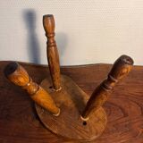 Small oak tripod stool or plant stand