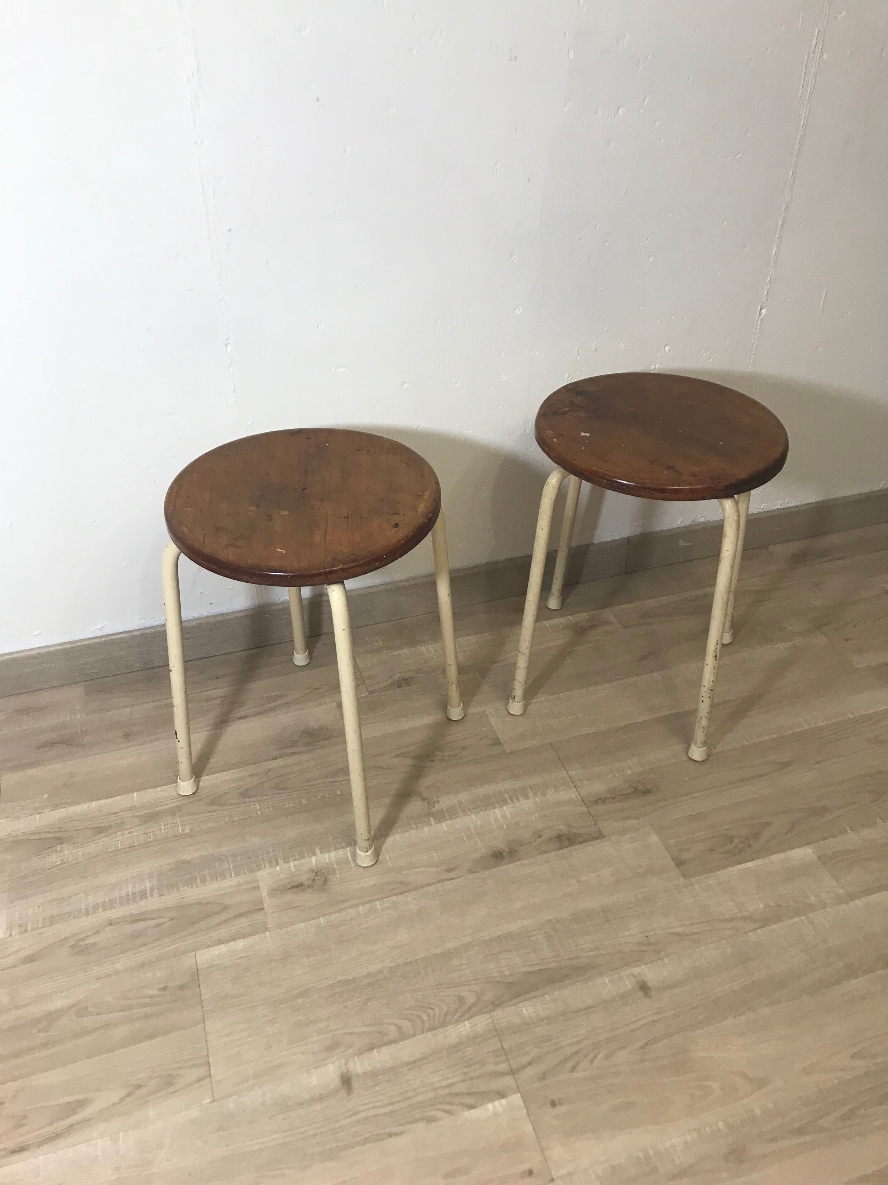 Pair of industrial stools