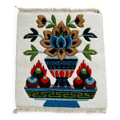Tapis laine Tibetain ancien