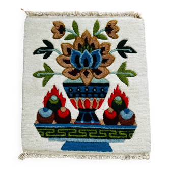 Tapis laine Tibetain ancien