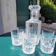 Whisky decanter and 5 crystal glasses