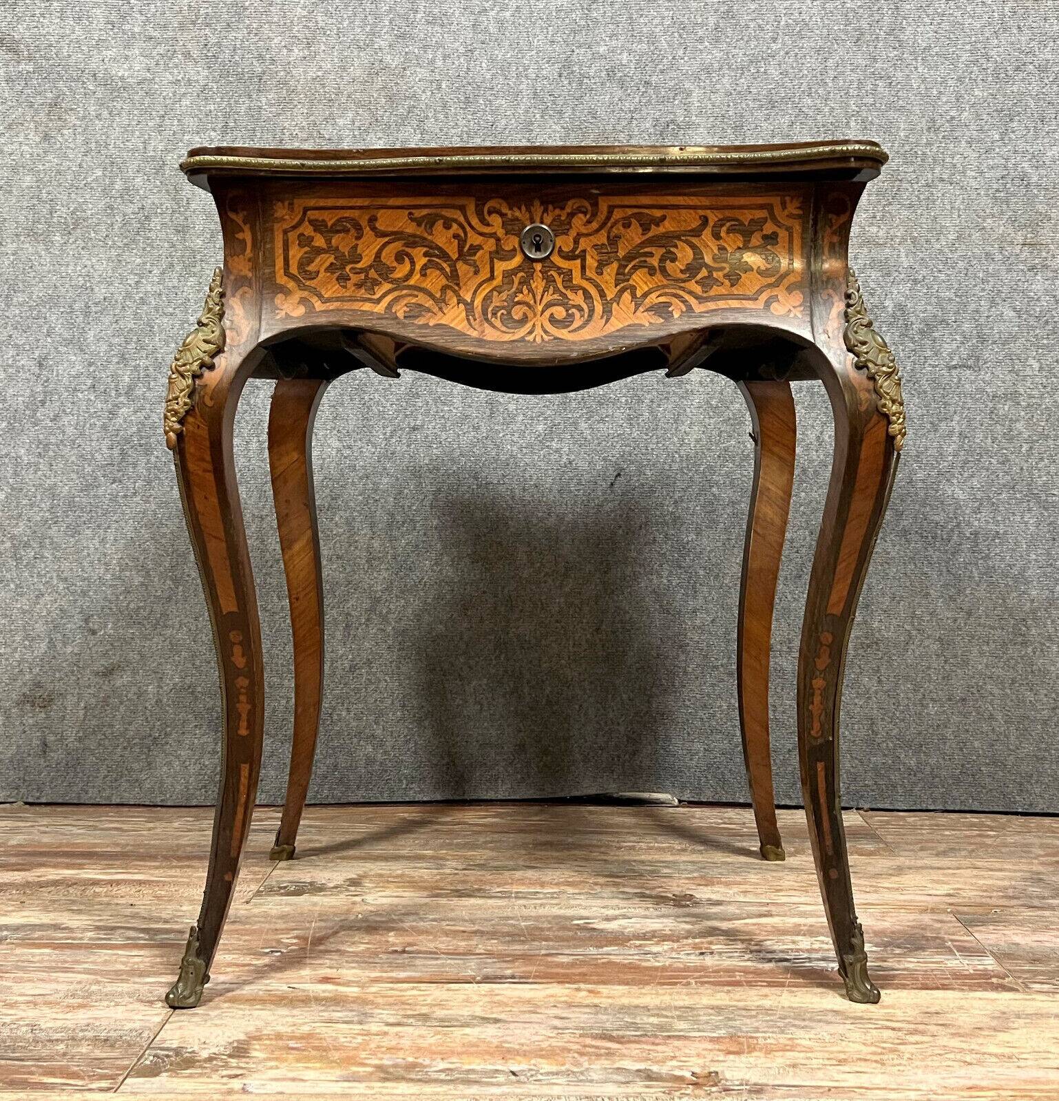 Meuble époque Napoléon III en marqueterie Boulle vers 1850