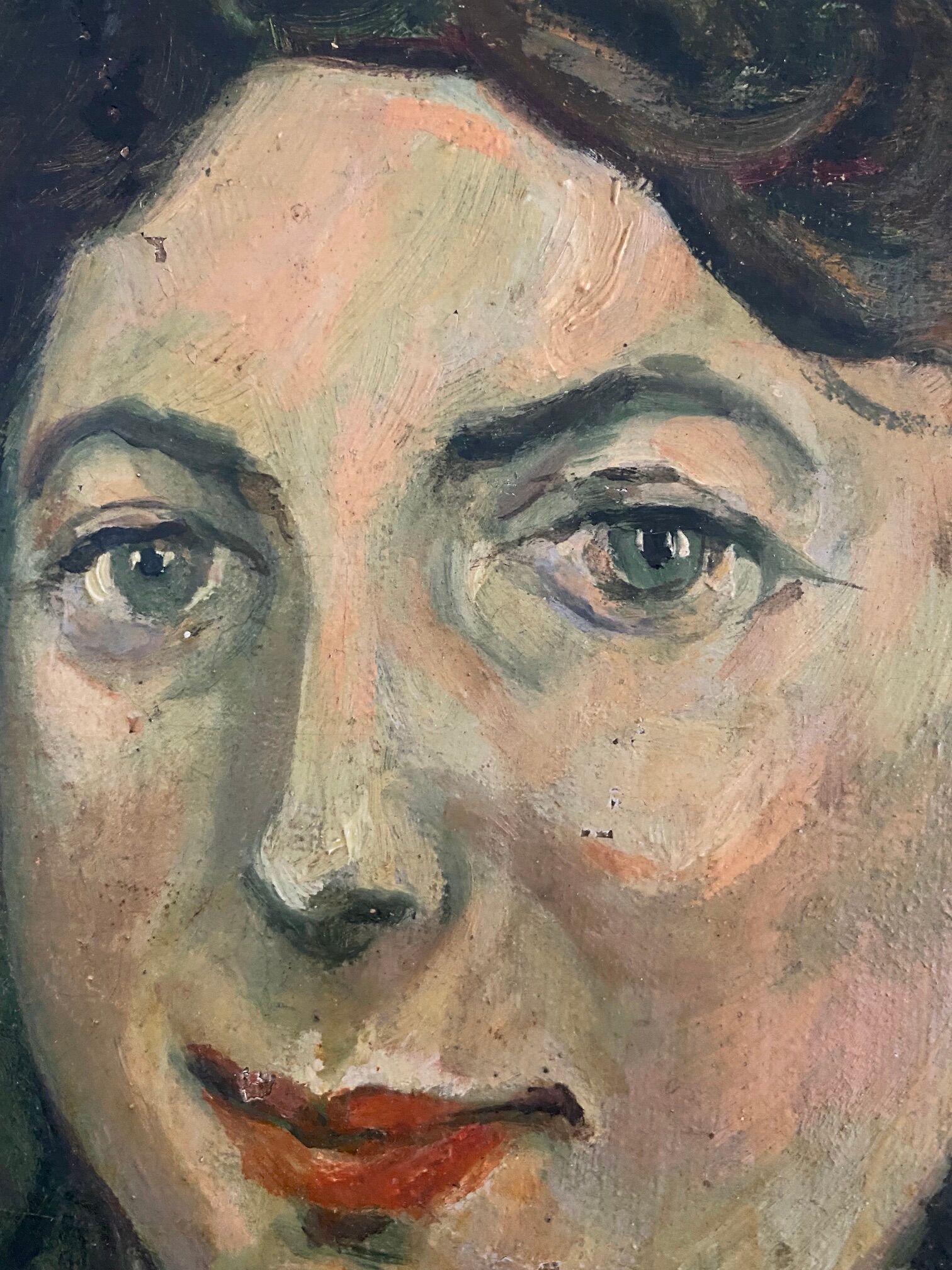 Oil on canvas The woman in the stole