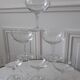 Set of 6 crystal champagne glasses engraved 30s