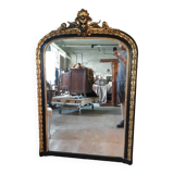 Large black and gold Napoleon III mirror 148X98