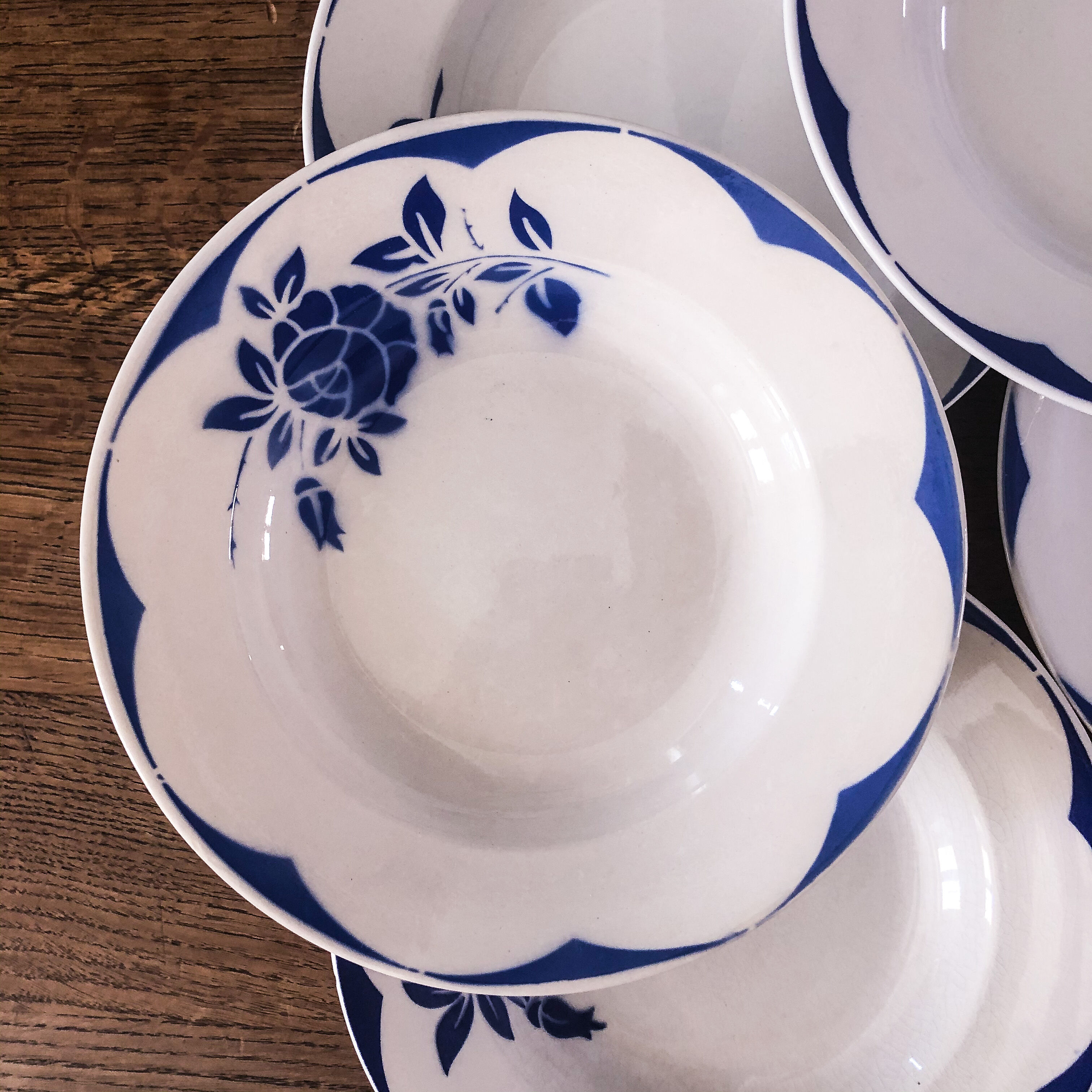 Set of 6 plates digs Digoin Sarreguemines