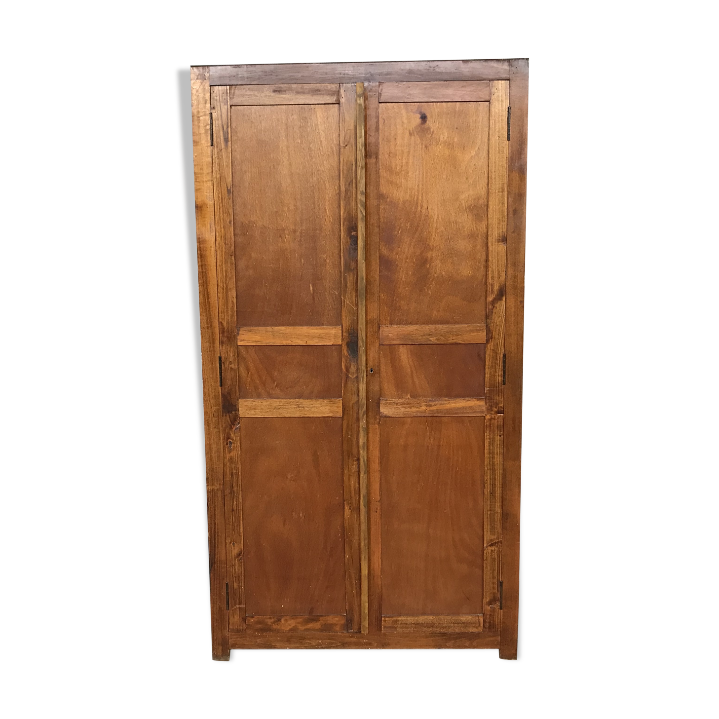 Old cabinet or wardrobe in fir from the 1950s 1960s vintage design