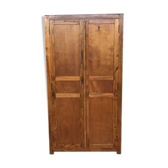 Old cabinet or wardrobe in fir from the 1950s 1960s vintage design