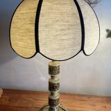 Large painted wooden lamp
