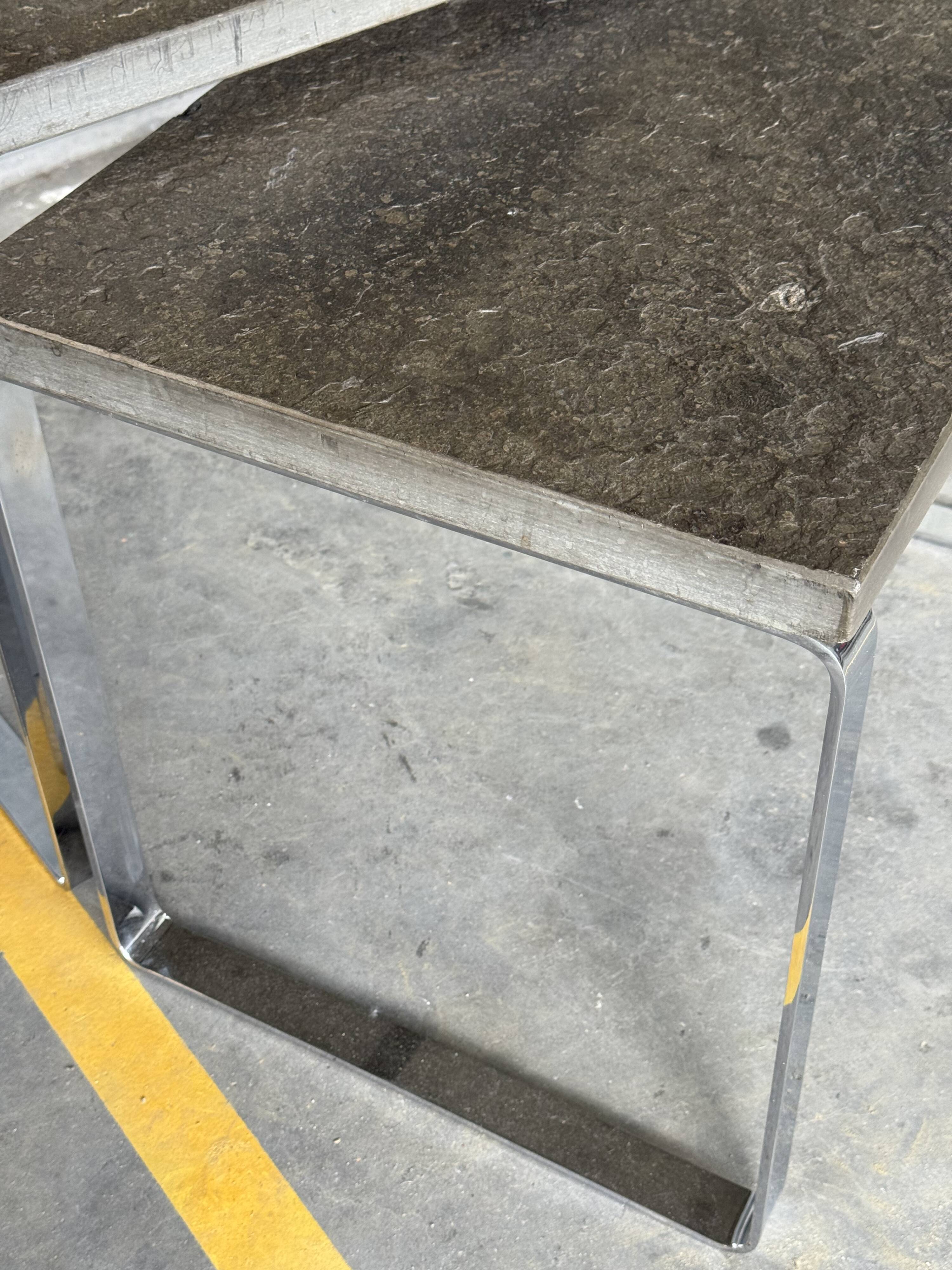 Nest of Draenert Slate Stone Tables