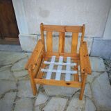 Vintage brutalist Scandinavian armchair