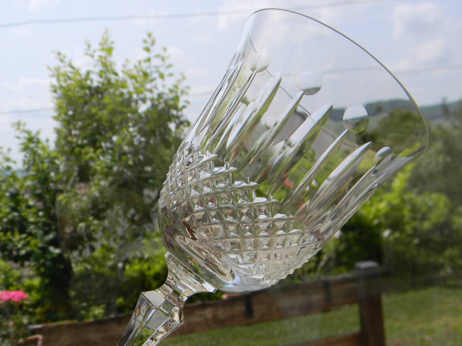 Set of 4 white wine glasses in PARIS crystal