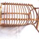 Vintage rattan and bamboo magazine rack