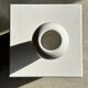 Oblong white vase H:20cm