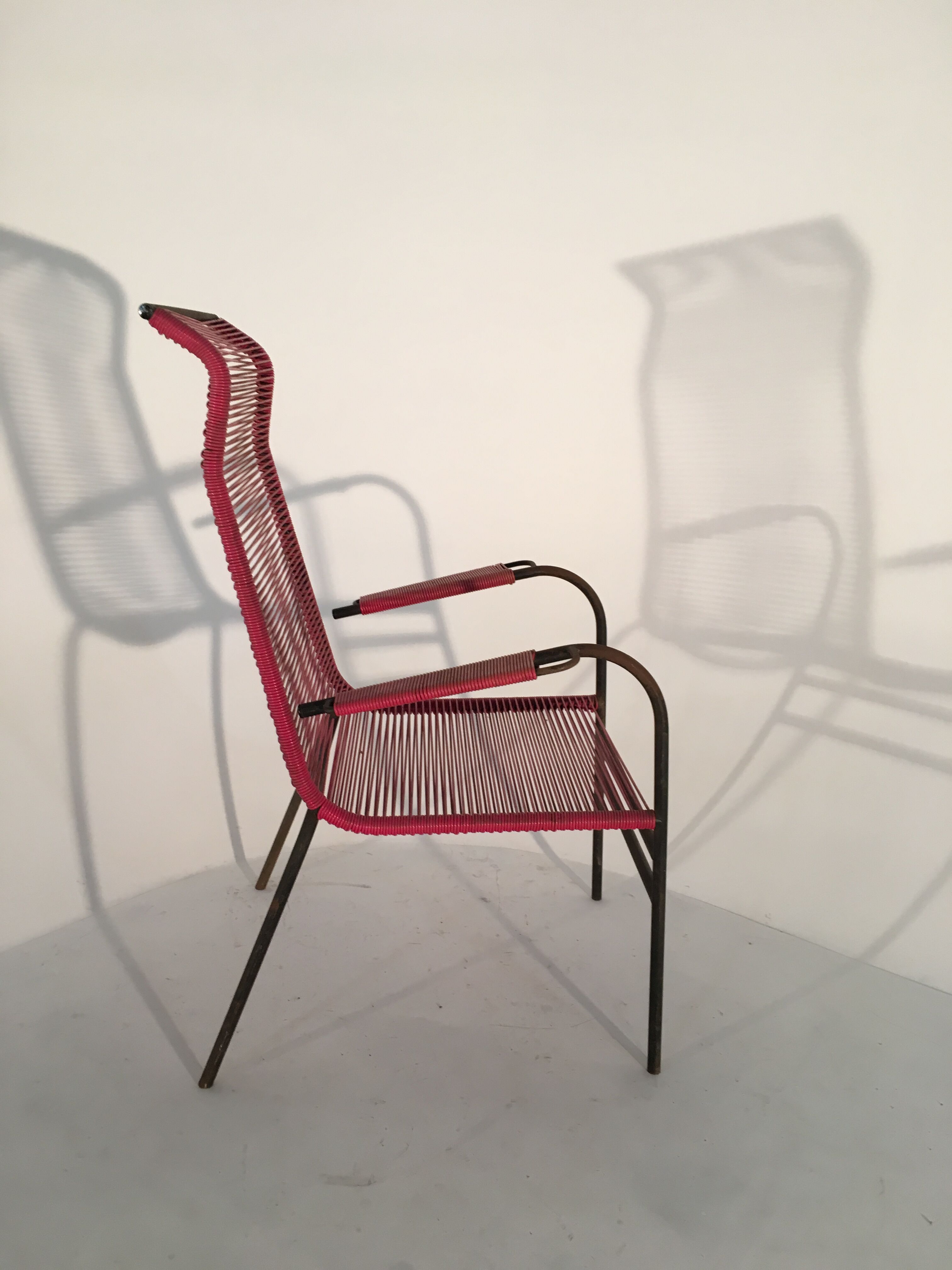 High back scoubidou armchair