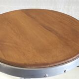 Tabouret d’atelier acier et bois massif - début XXème