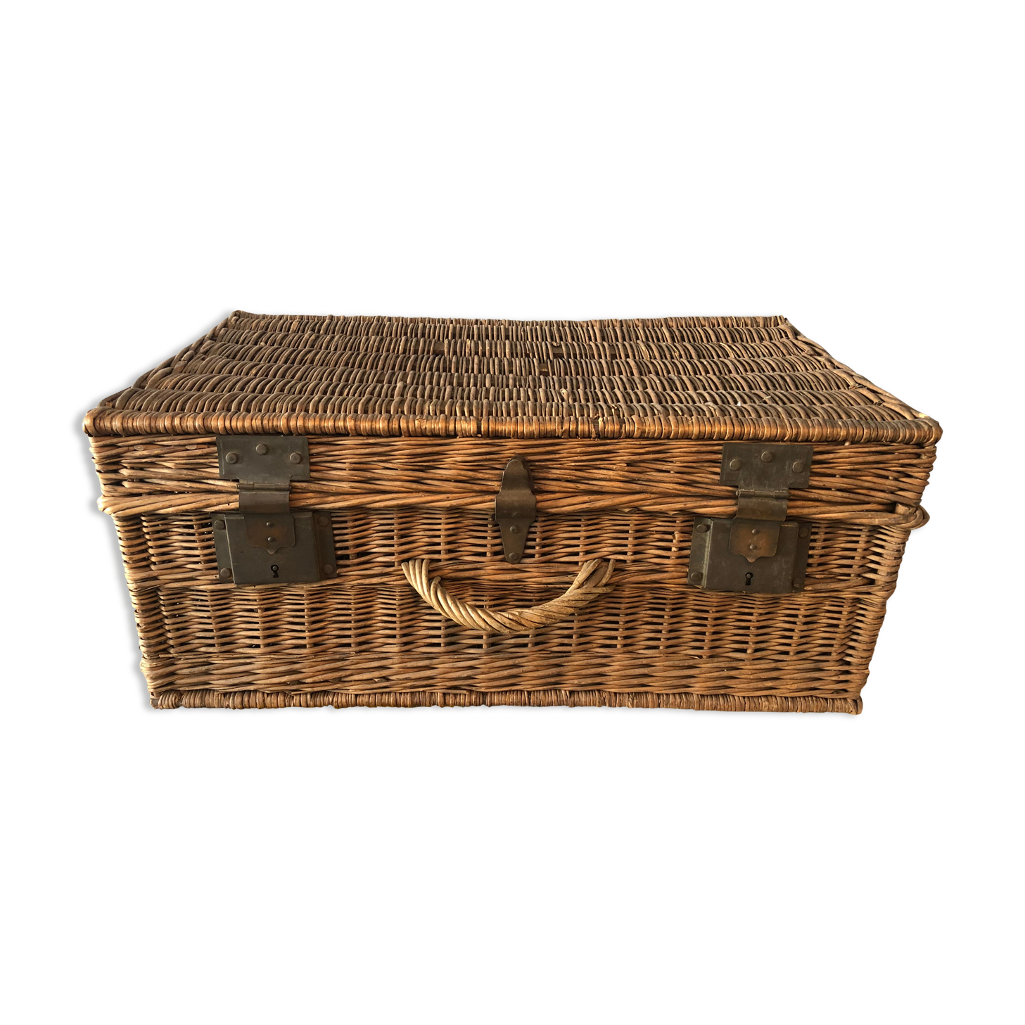 Old rattan trunk