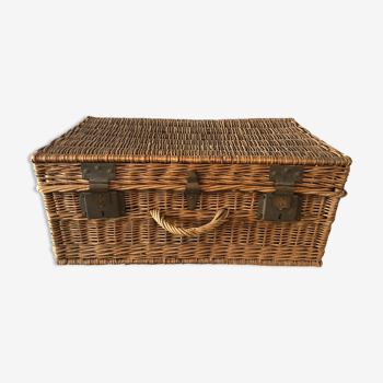 Old rattan trunk