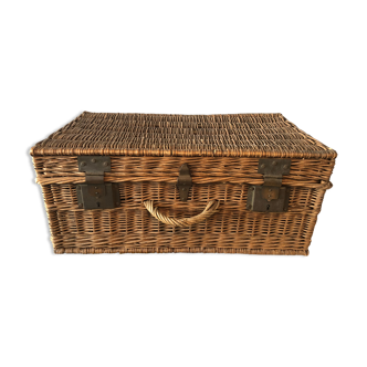 Old rattan trunk