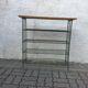 Vintage metal shoe rack table mid century 70s czechoslovakia