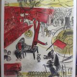 Marc CHAGALL Lithographic poster Mourlot Revolution 1963 Painters witnesses of their time